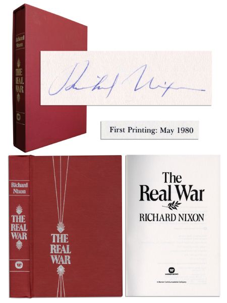 Richard Nixon Signed Limited Edition of The Real War -- With Slipcase -- Unread