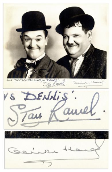Laurel & Hardy Signed 8 x 10 Photo