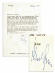 Albert Speer Typed Letter Signed -- ...If you by any chance have a friend who recorded the interview with Mr. [Garrick] Utley on audiotape, Id be very thankful...