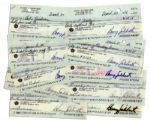 Lot of 10 Checks Signed by Mr. Conservative, Barry Goldwater