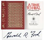 Gerald Ford Signed Easton Press Edition of His Autobiography A Time to Heal