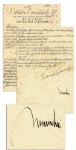 1939 Benito Mussolini & Vittorio Emanuele III Document Signed