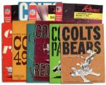 Collection of 10 Vintage Baltimore Colts Programs From 1962