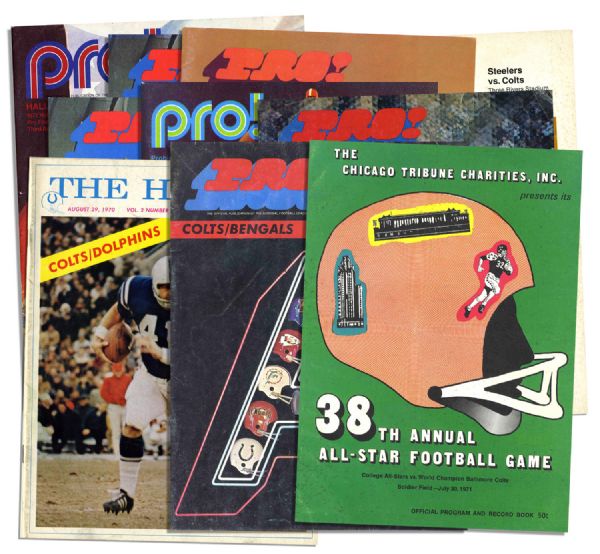 Lot of Ten 1970s NFL Programs -- Including Colts & Broncos