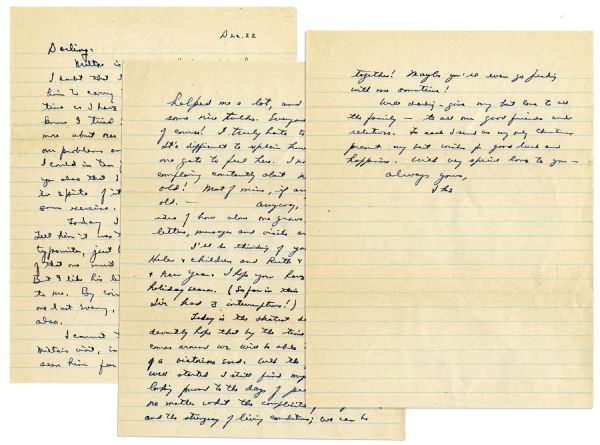 Eisenhower WWII Autograph Letter Signed -- ...Its difficult to explain how...isolated one gets to feel...the job not even very well started I...find myself...looking forward to the days of...