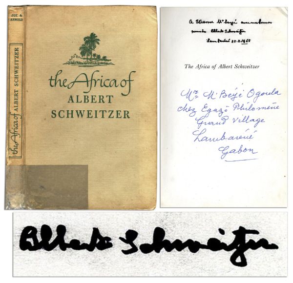 Albert Schweitzer Signed Book The Africa of Albert Schweitzer