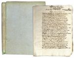 Remarkable Handwritten Account From the French Revolution -- Containing The Opinions of Its Parisian Author Pertaining to the Revolution -- Scarce