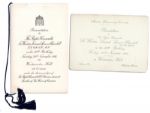 Winston Churchill 1954 Invitation to His 80th Birthday Celebration Ceremony at Westminster Hall 