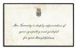 Jackie Kennedy Mourning Card After the Assassination of JFK