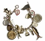 Larry Jansens Charm Bracelet With 14K Gold National League Charms