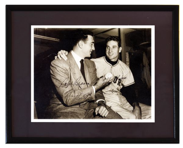 Bobby Thomson & Ralph Branca Signed 10 x 8 Photo -- From Larry Jansens Personal Estate