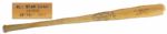 Larry Jansen Custom Bat From the 1951 All-Star Game -- The Year His Team Won The National League Championship With The Shot Heard Round The World