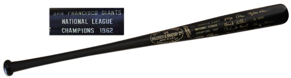 1962 Giants National League Championship Bat -- From Larry Jansens Estate