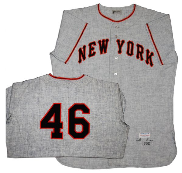 1955 New York Giants Jersey From Larry Jansens Away Game Uniform