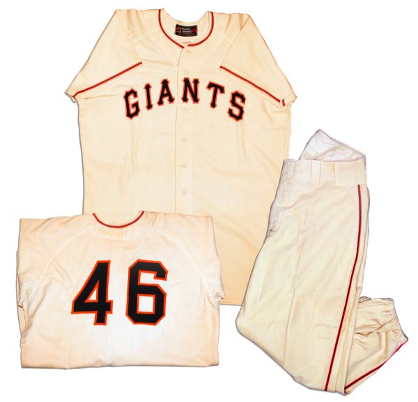 1951 New York Giants Pitcher Larry Jansens Home Game Uniform -- Worn During the Year That the Giants Famously Won the National League Pennant