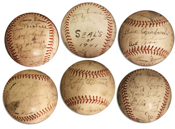 1941 San Francisco Seals Signed Baseball -- From Estate of Larry Jansen