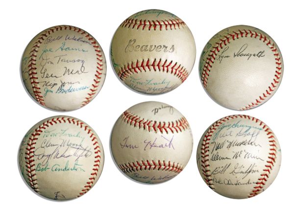 1960 Portland Beavers Signed Baseball -- From Estate of Larry Jansen