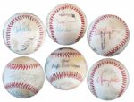 Willie Mays Signs the Sweet Spot of Pacific Coast League Baseball -- With HOFers Whitey Ford & Bob Feller & MVP Maury Wills -- From Estate of Larry Jansen -- With PSA/DNA COA