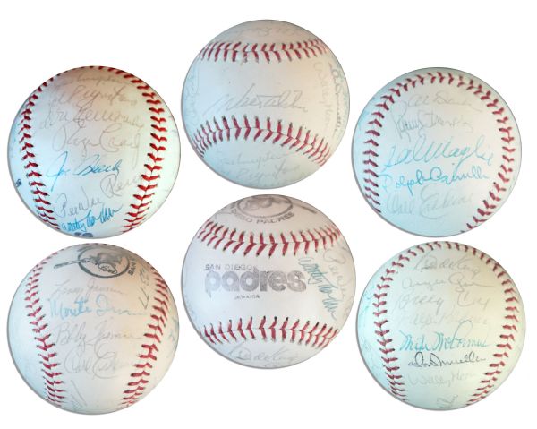 Baseball Signed by National League All-Stars -- Monte Irvin, Larry Jansen, Bobby Thomson, Carl Erskine, Pee Wee Reese, Don Mueller, Mike McCormick, Wally Moon & More -- From Estate of Larry Jansen
