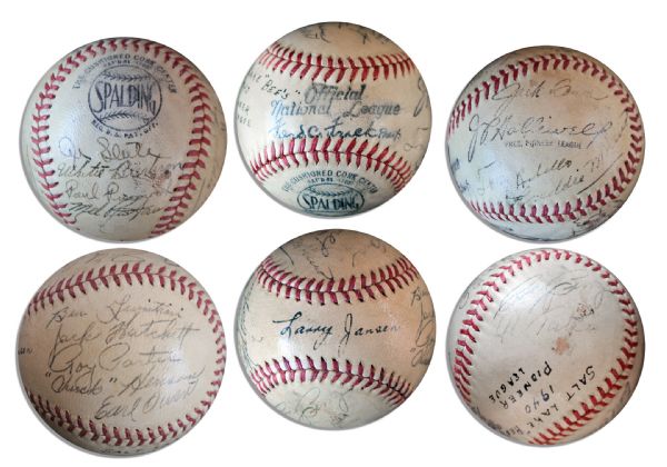 1940 Salt Lake City Bees Team-Signed Baseball -- From Estate of Larry Jansen
