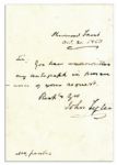 John Tyler 1860 Autograph Letter Signed -- You have underwritten my autograph in pursuance of your request... -- With PSA/DNA COA
