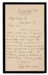 Benjamin Harrison 1893 Letter Signed -- Written Just Two Weeks After Completion of His Presidency