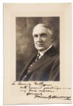 Pristine Warren Harding Signed & Inscribed Photo