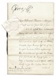 King George III Signed Napoleonic Wars Document -- Empowering His Foreign Minister to Sign a Peace Treaty With the Defeated King of Prussia