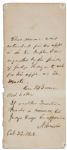 Abraham Lincoln Autograph Note Signed as President in October of 1862