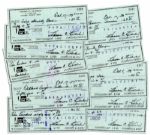 Harmon Killebrew Signed Personal Checks -- Lot of 10