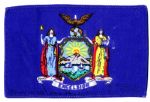 Apollo 15 Flown New York State Flag -- 6 x 4 Flag Flown to the Moon & Signed by NASA Astronaut Al Worden -- Near Fine -- Also With COA by Worden