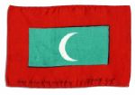 Apollo 15 Flown 6 x 4 Maldives Flag -- Signed & Inscribed Flown to the Moon on Apollo 15 by NASA Astronaut Al Worden -- Near Fine -- Also With COA by Worden