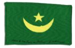 Apollo 15 Flown 6 x 4 Mauritania Flag -- Signed & Inscribed Flown to the Moon on Apollo 15 by NASA Astronaut Al Worden -- Near Fine -- Also With COA by Worden