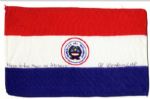 Apollo 15 Flown 6 x 4 Paraguay Flag -- Signed & Inscribed Flown to the Moon on Apollo 15 by NASA Astronaut Al Worden -- Near Fine -- Also With COA by Worden