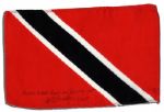 Apollo 15 Flown 6 x 4 Trinidad & Tobago Flag -- Signed & Inscribed Flown to the Moon on Apollo 15 by NASA Astronaut Al Worden -- Near Fine -- Also With COA by Worden