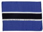Apollo 15 Flown 6 x 4 Botswana Flag -- Signed & Inscribed Flown to the Moon on Apollo 15 Al Worden CMP by NASA Astronaut Al Worden -- Near Fine -- Also With COA by Worden