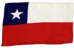 Apollo 15 Flown 6 x 4 Chilean Flag -- Signed & Inscribed Flown to the Moon on Apollo 15 Al Worden CMP by NASA Astronaut Al Worden -- Near Fine -- Also With COA by Worden