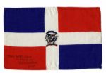 Apollo 15 Flown 6 x 4 Dominican Republic Flag -- Signed & Inscribed Flown to the Moon on Apollo 15 Al Worden CMP by NASA Astronaut Al Worden -- Near Fine -- Also With COA by Worden