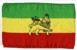 Apollo 15 Flown 6 x 4 Ethiopian Flag -- Signed & Inscribed Flown to the Moon on Apollo 15 Al Worden CMP by NASA Astronaut Al Worden -- Near Fine -- Also With COA by Worden