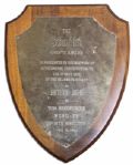 Arthur Ashe Schmidts Sports Award Plaque Bestowed on Him in 1966