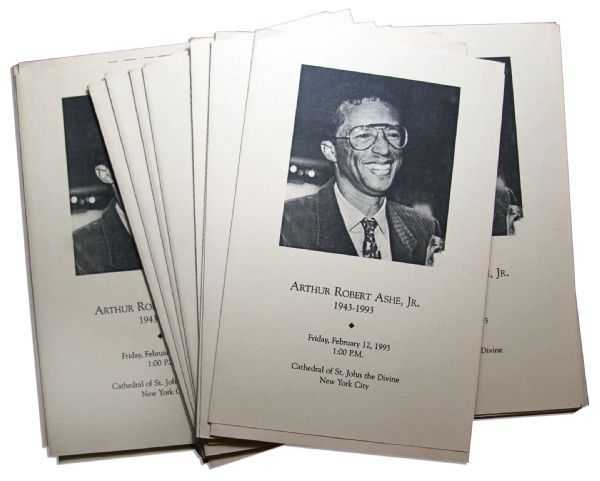Lot of Programs From Arthur Ashe's Funeral