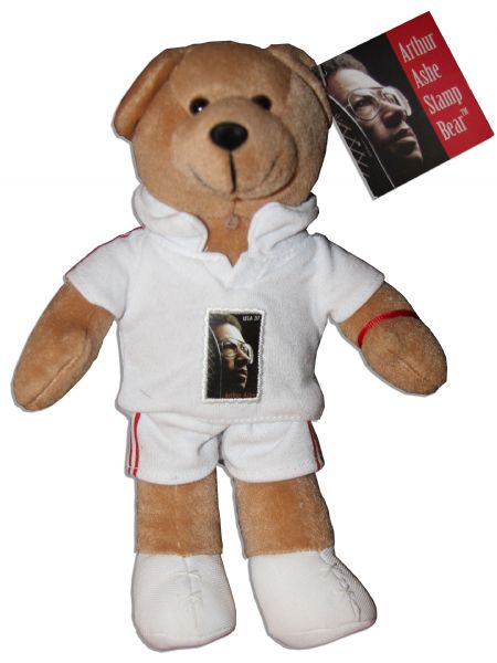 Arthur Ashe U.S. Postal Service Teddy Bear -- Commemorating the Tennis Legend's 37 Cent Stamp