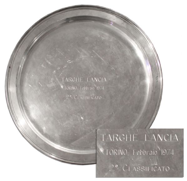 Arthur Ashe Runner-Up Award Plate -- Torino, Italy -- 19 February 1974