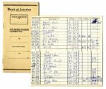 Arthur Ashes 1968 Personal Bank of America Check Ledger