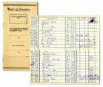 Arthur Ashes 1968 Personal Bank of America Check Ledger