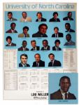 Michael Jordan 1981-82 Season Schedule Poster for the UNC Tar Heels -- Pristine Condition