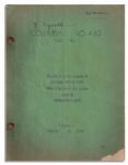 Moe Howards Own "Three Stooges" 1936 Production Script -- For the Film "A Plumbing We Will Go" -- From Moe Howards Personal Collection