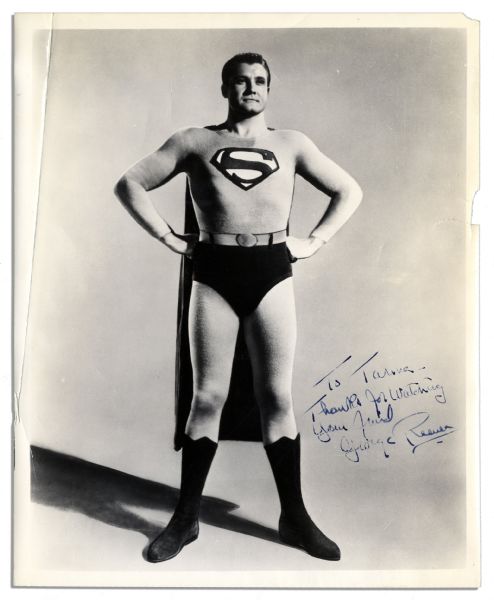 George Reeves Signed Photo as Superman -- The First On-Screen Portrayal of the DC Hero -- With PSA/DNA COA