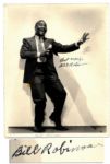 Bill Bojangles Robinson Signed 8 x 10 Photo -- Shirley Temples Famous Dance Partner