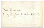 Signature of Surgeon General William C. Gorgas -- Respected General Who Abated Malaria -- 5.5 x 3.5 -- Near Fine